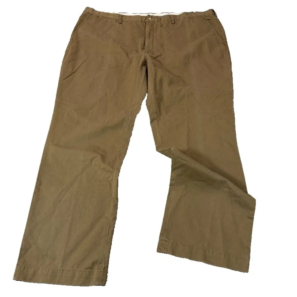 Polo Ralph Lauren Chino Pants Mens 50x34 Tan Classic Fit Stretch Cotton Twill